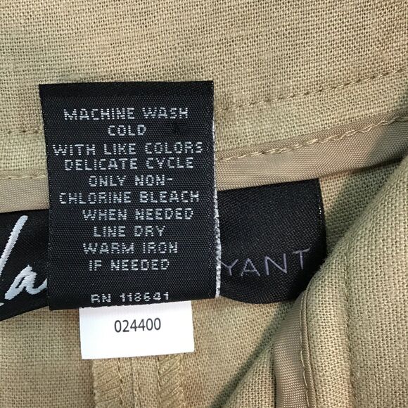 Lane Bryant Tan Khaki Linen Blend Wide Leg Pants Women's Size 22 Boho Beachy - Picture 7 of 13